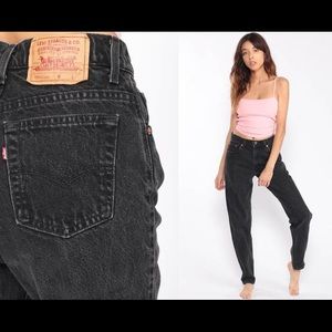 Levi’s 550 vintage mom high waist rise black jeans